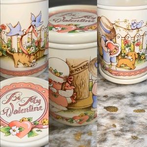 Country Kids 1990 Collectible Coffee Mug- Be my Valentine open see adorable pics